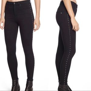 Rag & Bone Dive Studded Black Skinny Jean